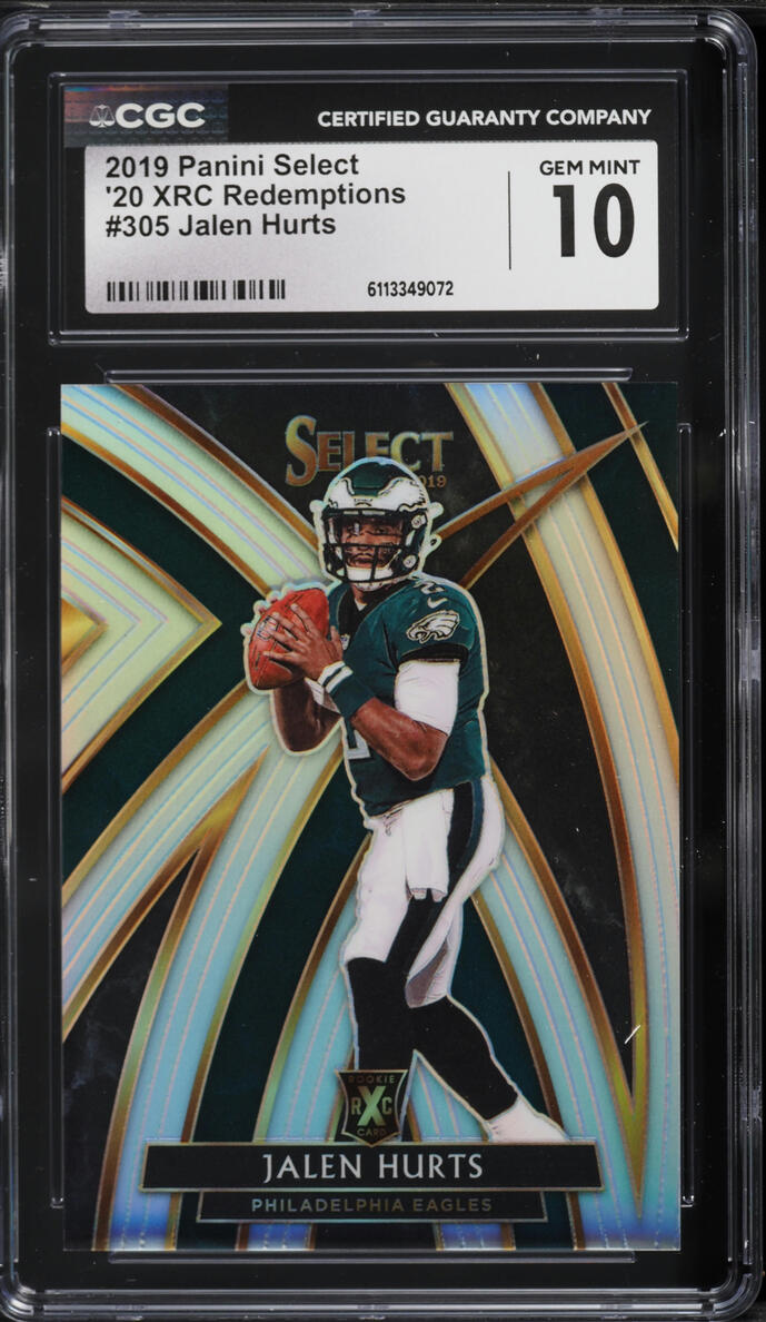 2019 Select '20 XRC Redemptions Jalen Hurts ROOKIE #305 CGC 10 GEM MINT