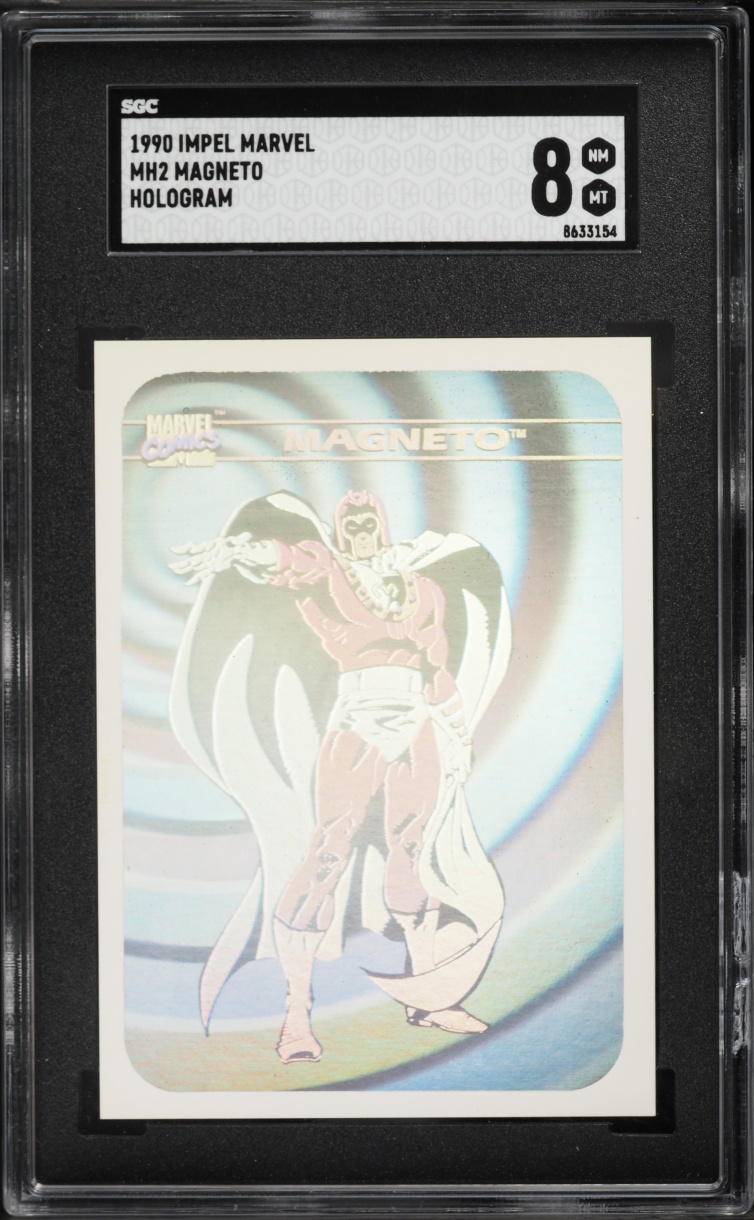 1990 #Mh2 Impel Marvel Universe Hologram Magneto Sgc 8 Nm-Mt