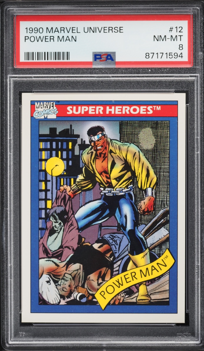 1990 #12 Impel Marvel Universe Power Man Nm-Mt PSA 8