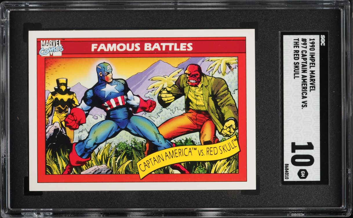 1990 #97 Impel Marvel Captain America Vs The Red Skull SGC 10 GEM MINT
