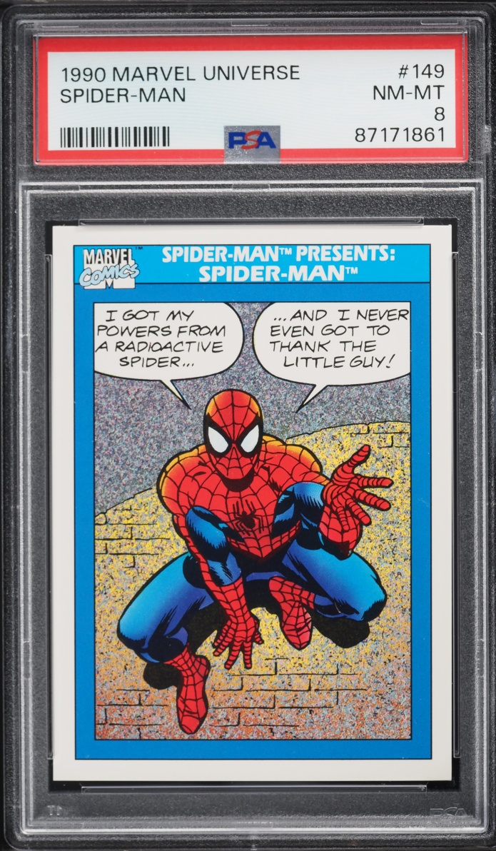 1990 #149 Impel Marvel Universe Spider-Man Nm-Mt PSA 8