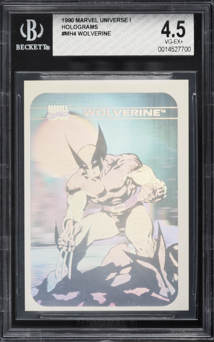 1990 #MH4 Marvel Universe I Holograms Wolverine VGEX+ BGS 4.5