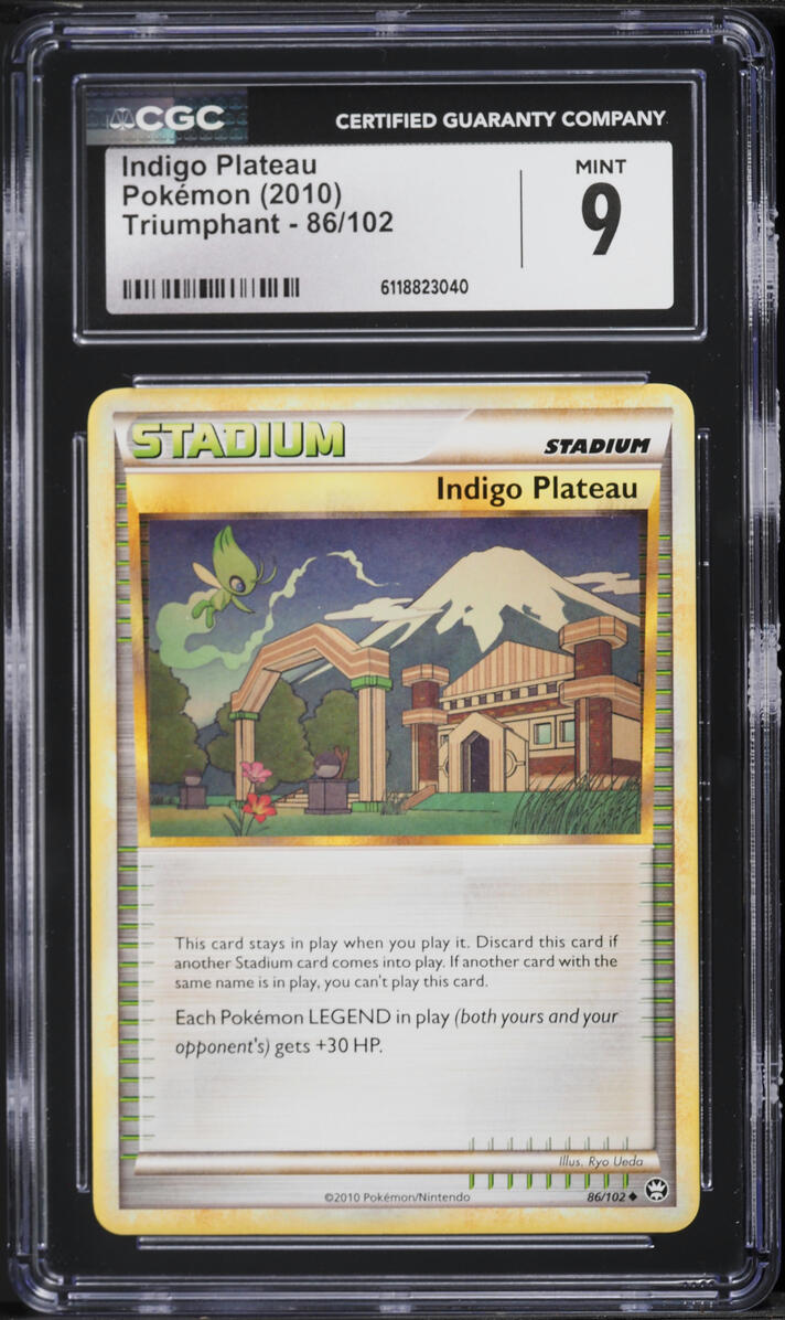 2010 Pokemon HeartGold & SoulSilver Triumphant Indigo Plateau #86 CGC 9 MINT