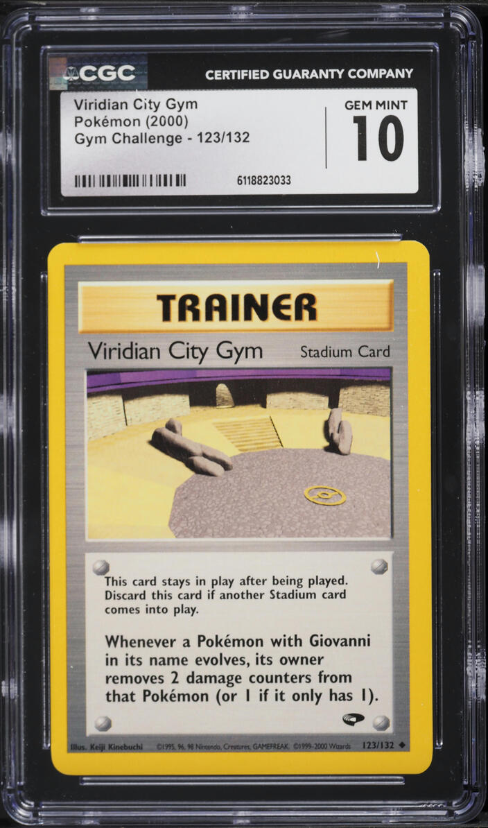 2000 Pokemon Gym Challenge Viridian City Gym #123 CGC 10 GEM MINT