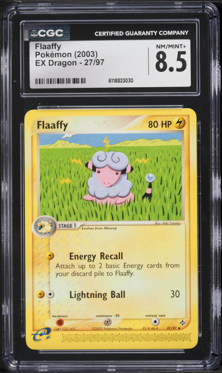 2003 Pokemon EX Dragon Flaaffy #27 CGC 8.5 NM-MT+