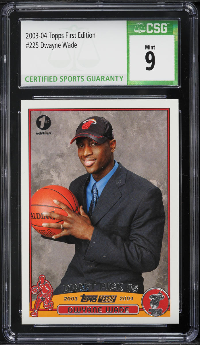 2003 Topps First Edition Dwyane Wade ROOKIE #225 CSG 9 MINT