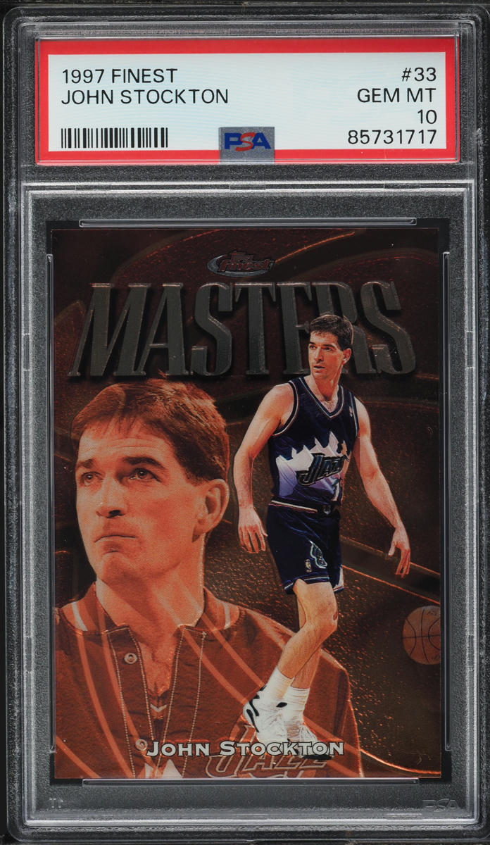 1997 Finest Basketball John Stockton #33 PSA 10 GEM MINT