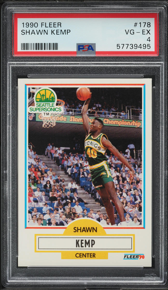 1990 Fleer Basketball Shawn Kemp ROOKIE #178 PSA 4 VGEX