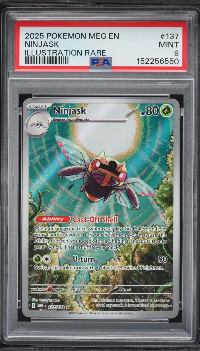 2025 Pokemon Mega Evolution IR Ninjask #137 PSA 9 MINT