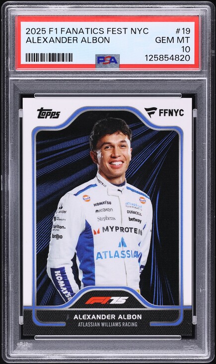 2020 Topps Chrome F1 Refractor Alexander Albon ROOKIE #5 PSA 10