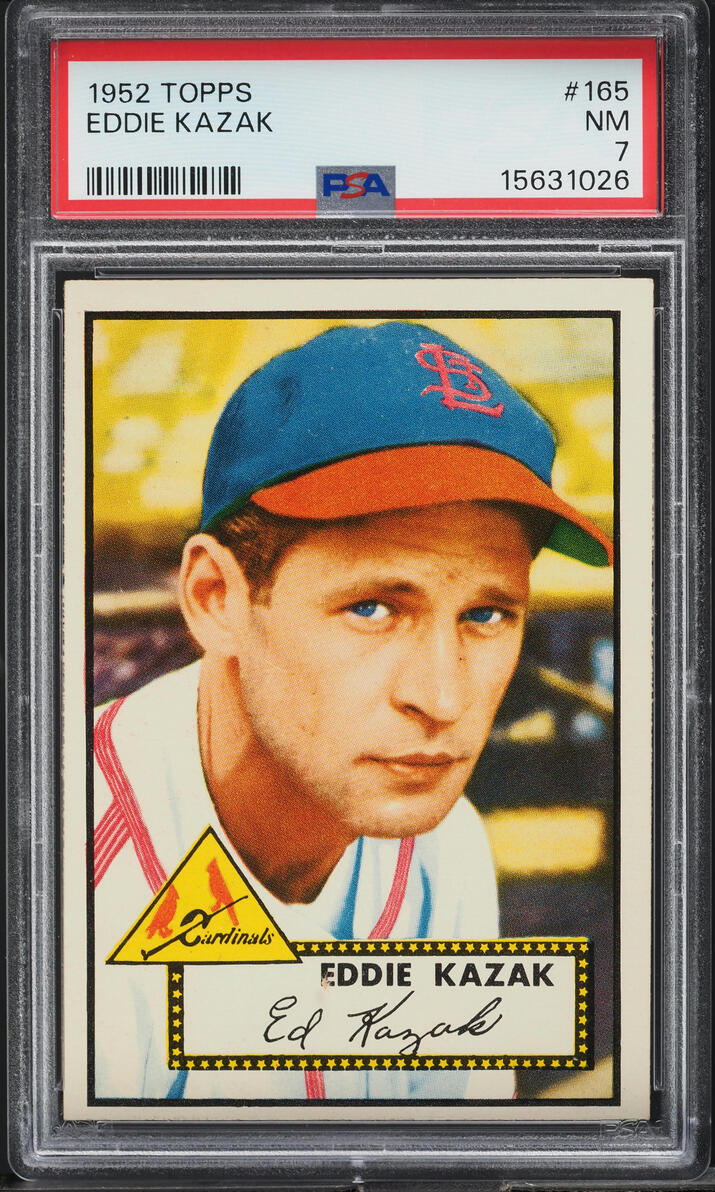 1952 Topps Eddie Kazak #165 PSA 7 NRMT