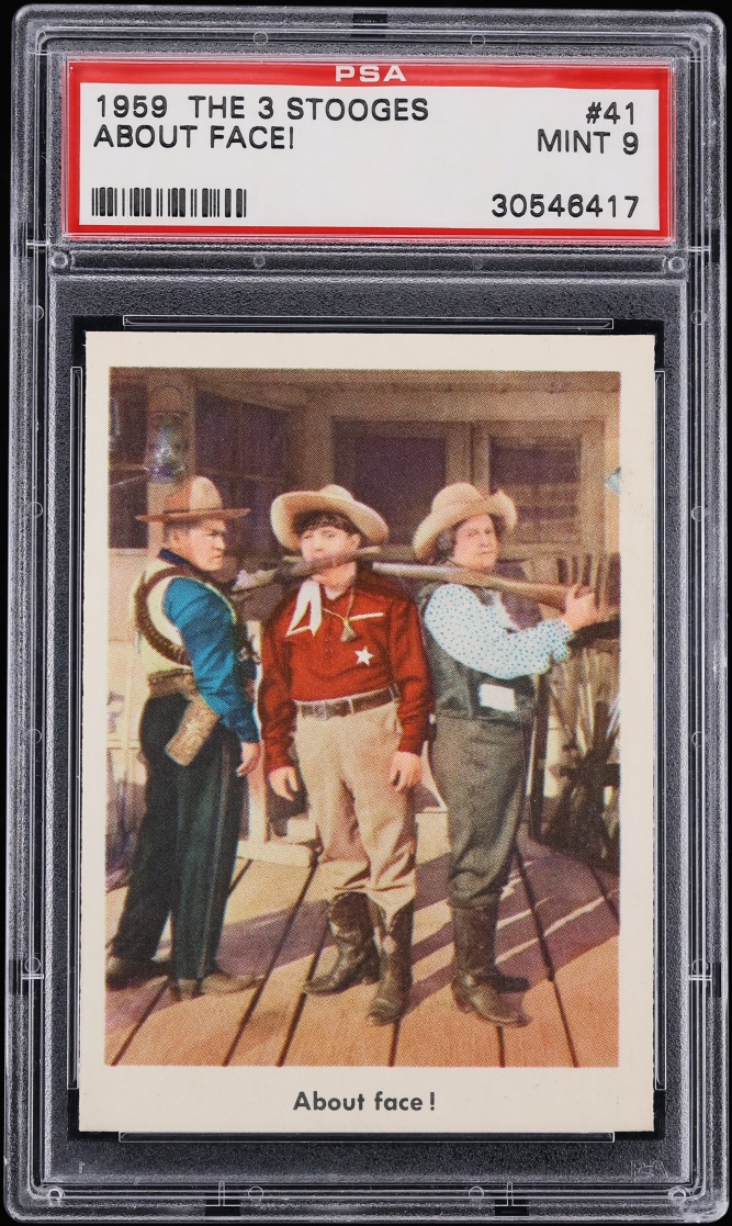 1959 Fleer The 3 Stooges About Face! #41 PSA 9 MINT