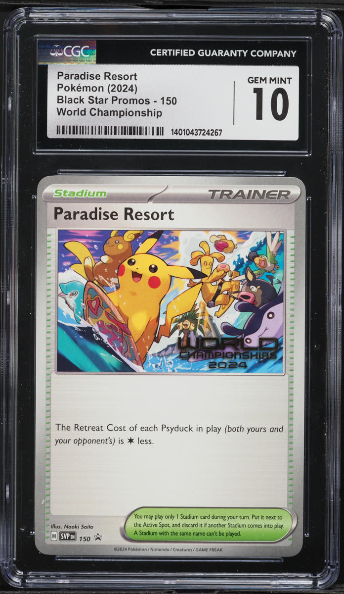 2024 Pokemon Scarlet & Violet Promo World Championships Paradise Resort #150 CGC 10 GEM MINT