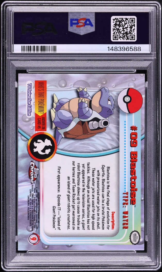 2000 Topps Chrome Pokemon Blastoise #9 PSA 9 MINT