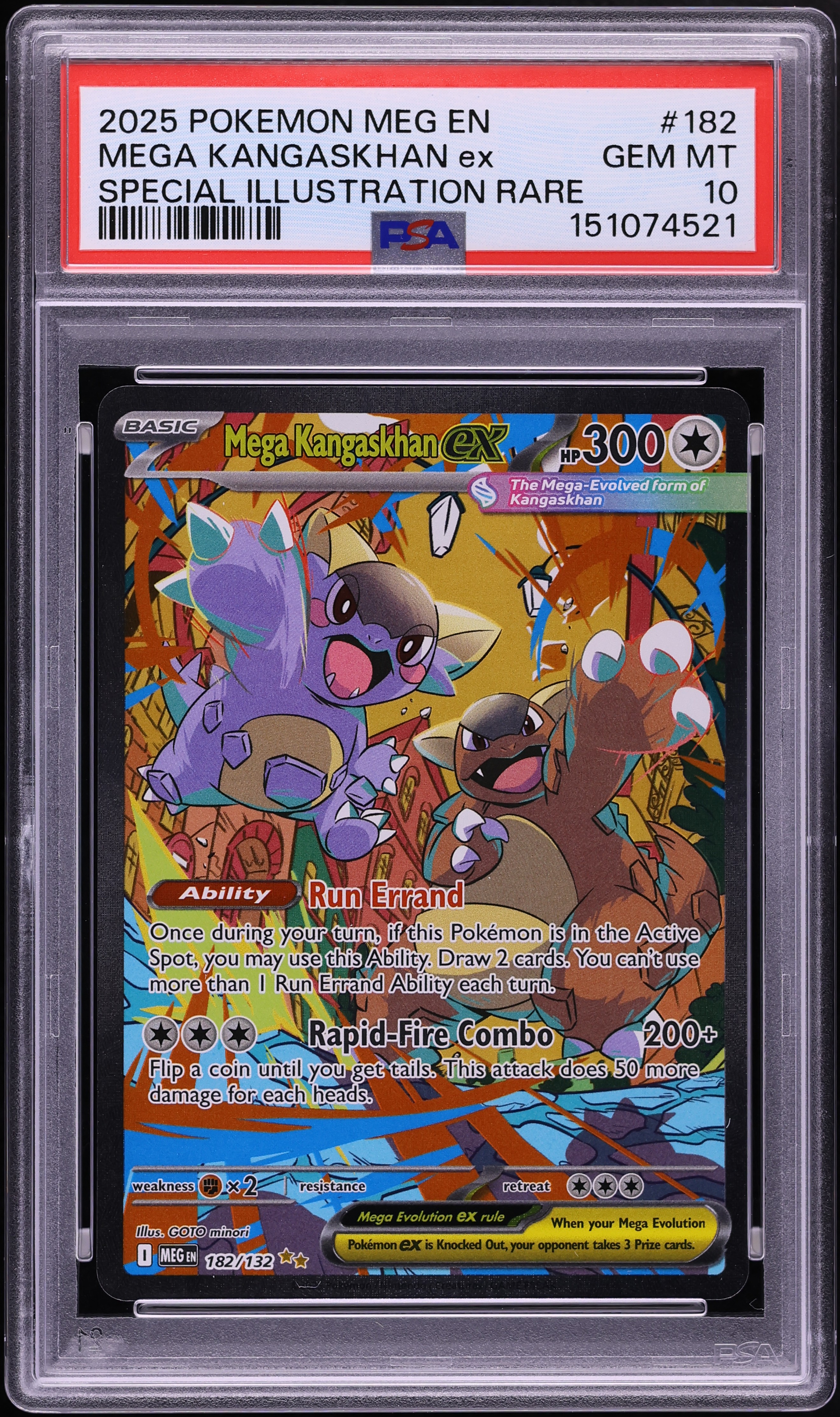 2025 Pokemon Mega Evolution SIR Mega Kangaskhan ex #182 PSA 10 GEM MINT