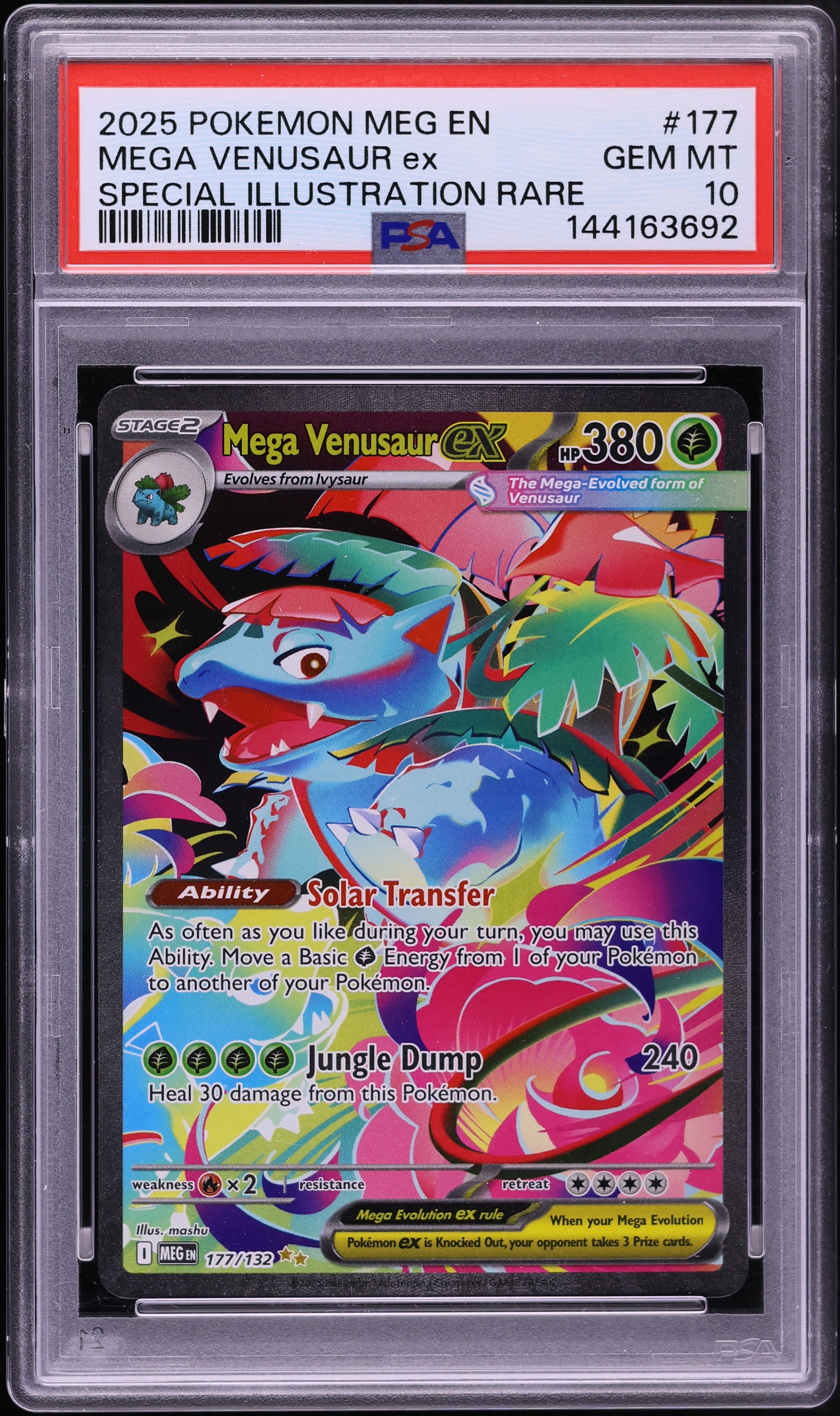2025 Pokemon Mega Evolution SIR Mega Venusaur ex #177 PSA 10 GEM MINT