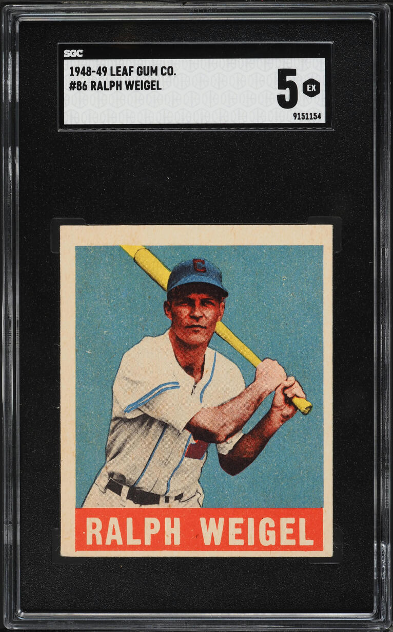 1948 Leaf Ralph Weigel #86 SGC 5 EX