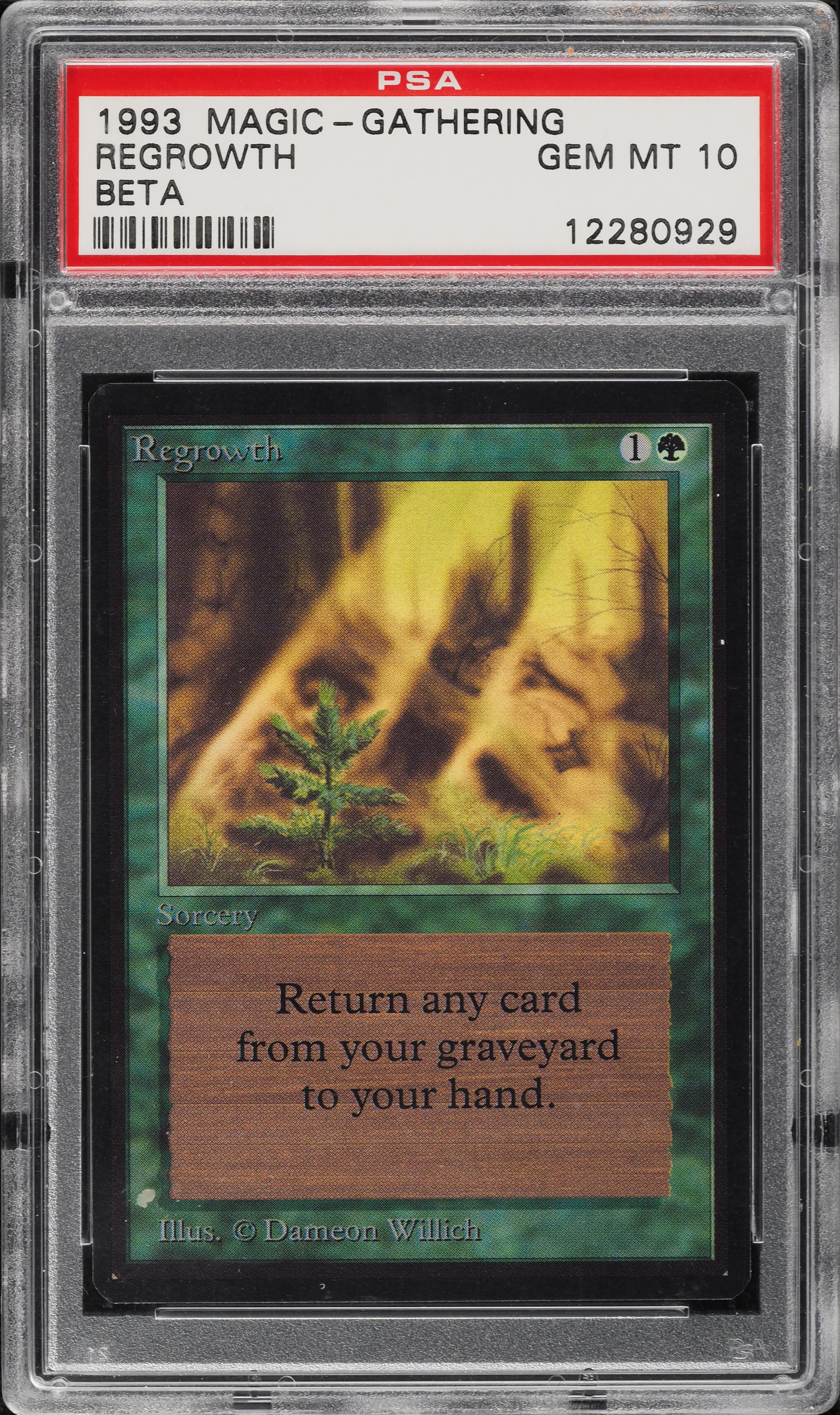 1993 Magic The Gathering MTG Beta Regrowth PSA 10 GEM MINT