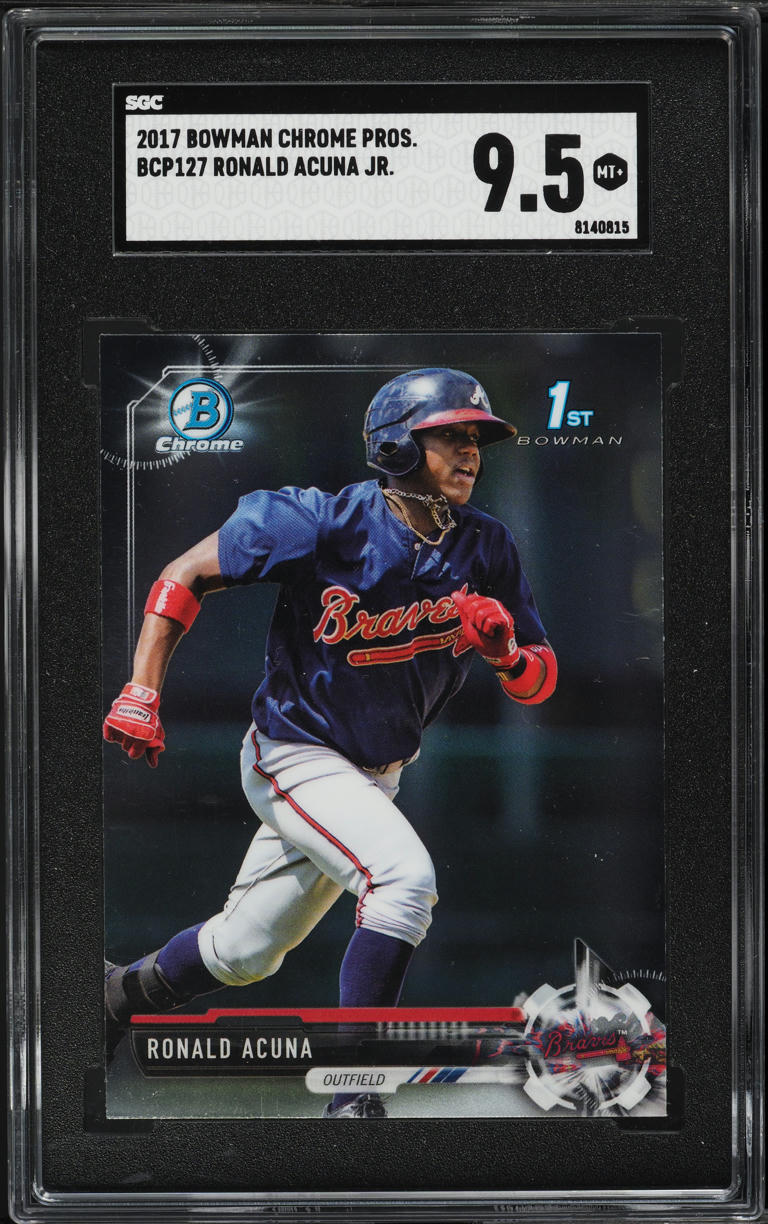 2017 Bowman Chrome Ronald Acuna Jr. PROSPECT #BCP127 SGC 9.5 MINT+