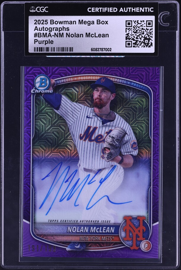 2023 Bowman Chrome Draft Superfractor Nolan McLean PROSPECT AUTO 1