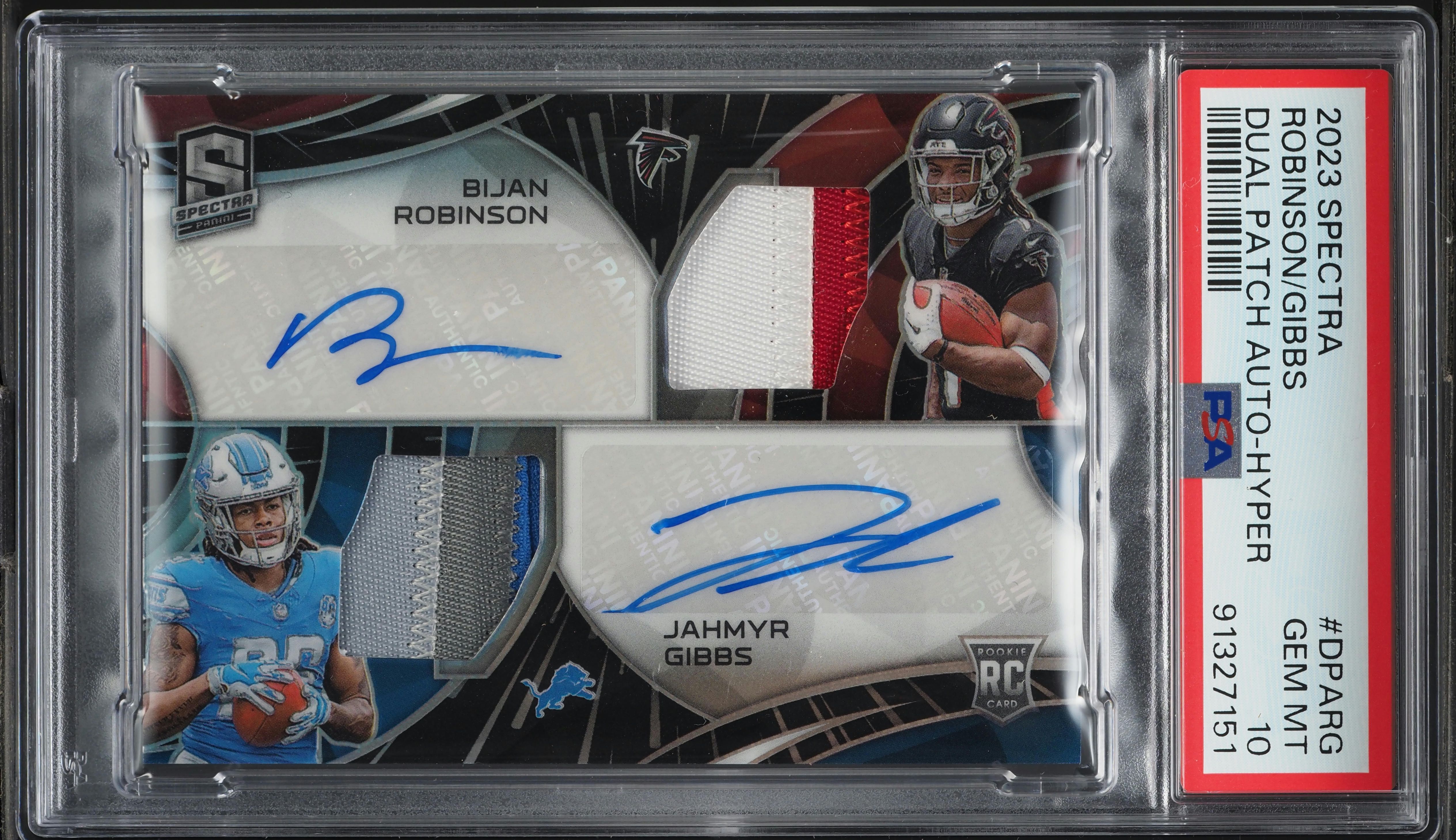 2023 Panini Spectra Hyper Bijan Robinson & Jahmyr Gibbs RC