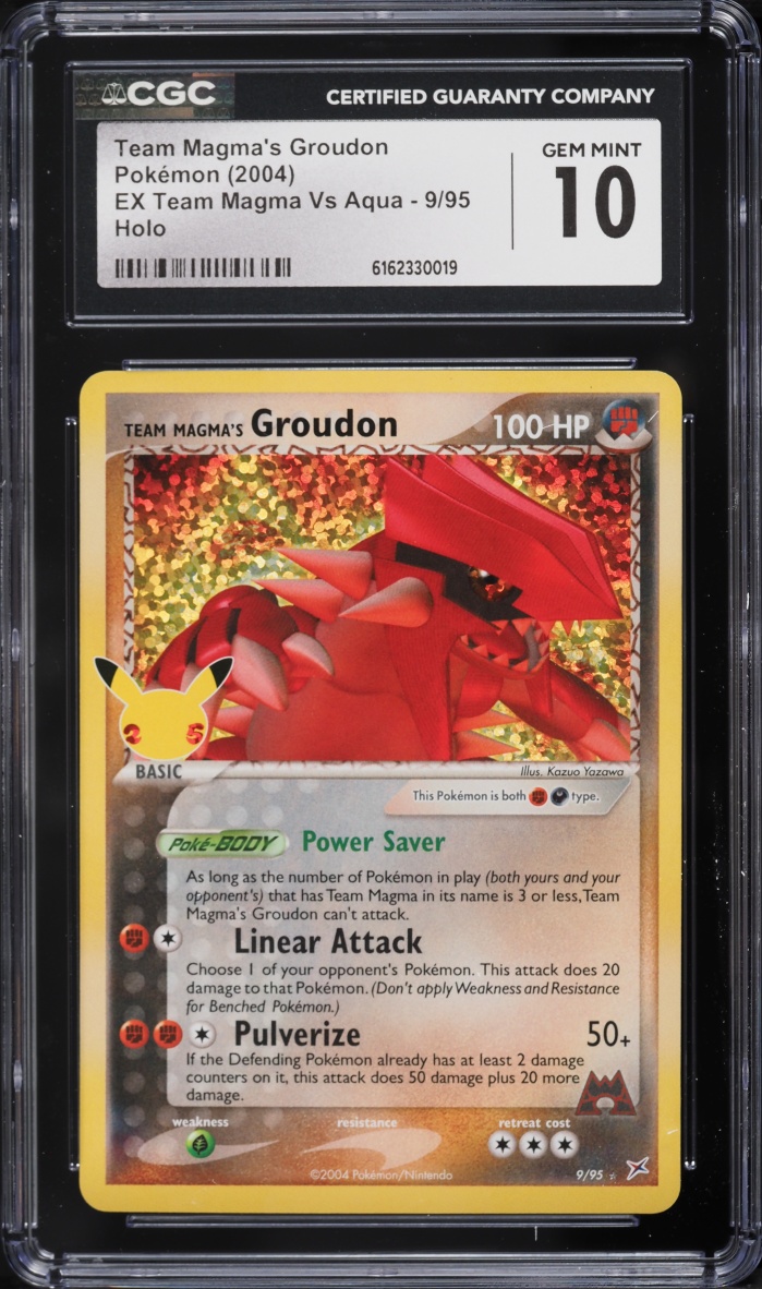 2004 Pokemon EX Team Magma VS Aqua Holo Team Magma's Groudon #9 CGC 10 GEM MINT