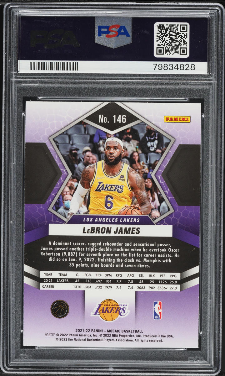 2021 Panini Mosaic LeBron James #146 PSA 10 GEM MINT