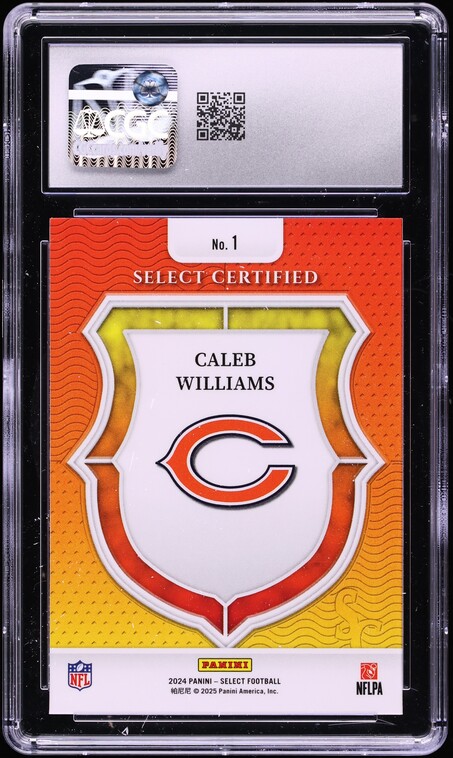 2024 Select Certified Caleb Williams ROOKIE #1 CGC 10 GEM MINT