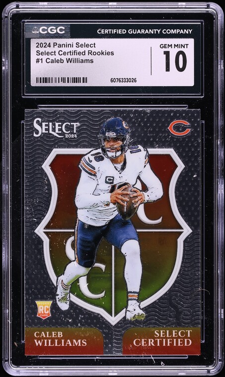 2024 Select Certified Caleb Williams ROOKIE #1 CGC 10 GEM MINT