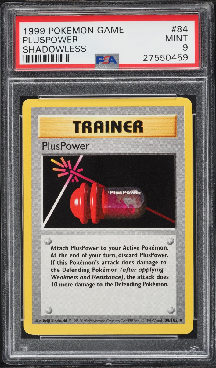 1999 Pokemon Base Set Shadowless Pluspower #84 PSA 9 MINT