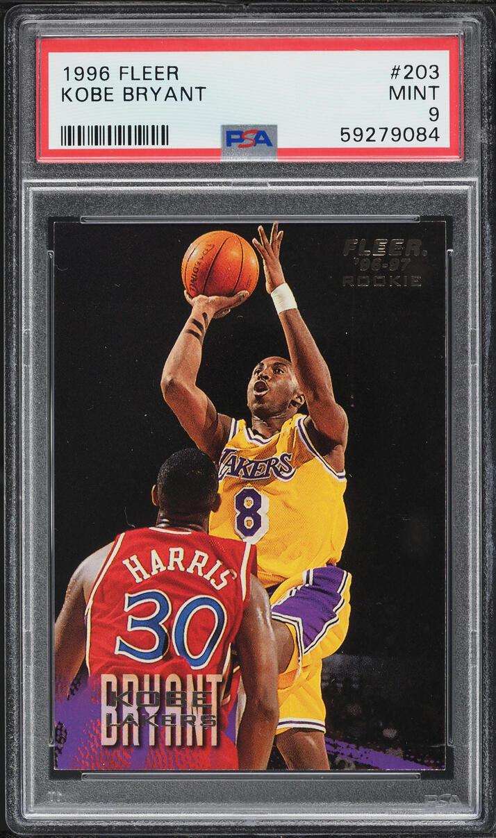 1996 Fleer Basketball Kobe Bryant ROOKIE #203 PSA 9 MINT