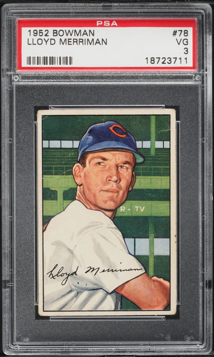 1952 Bowman Lloyd Merriman #78 PSA 3 VG