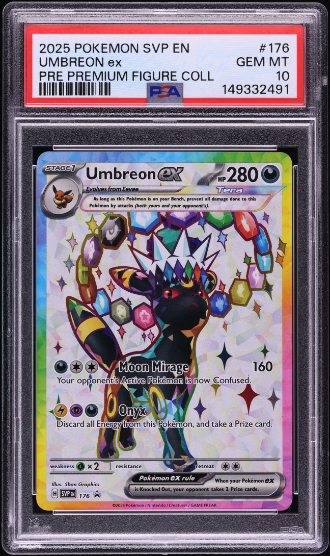 2025 Pokemon SV Promo Prismatic Evolutions Figure Full Art Umbreon EX #176 PSA 10 GEM MINT