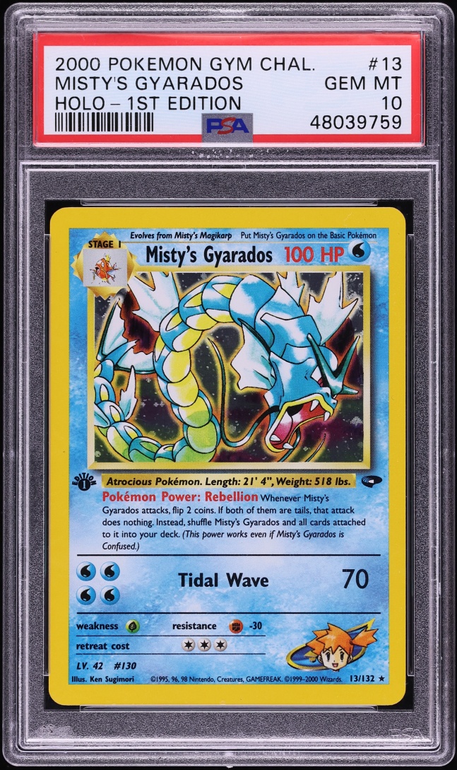 2000 Pokemon Gym Challenge 1st Edition Holo Misty's Gyarados #13 PSA 10 GEM MINT