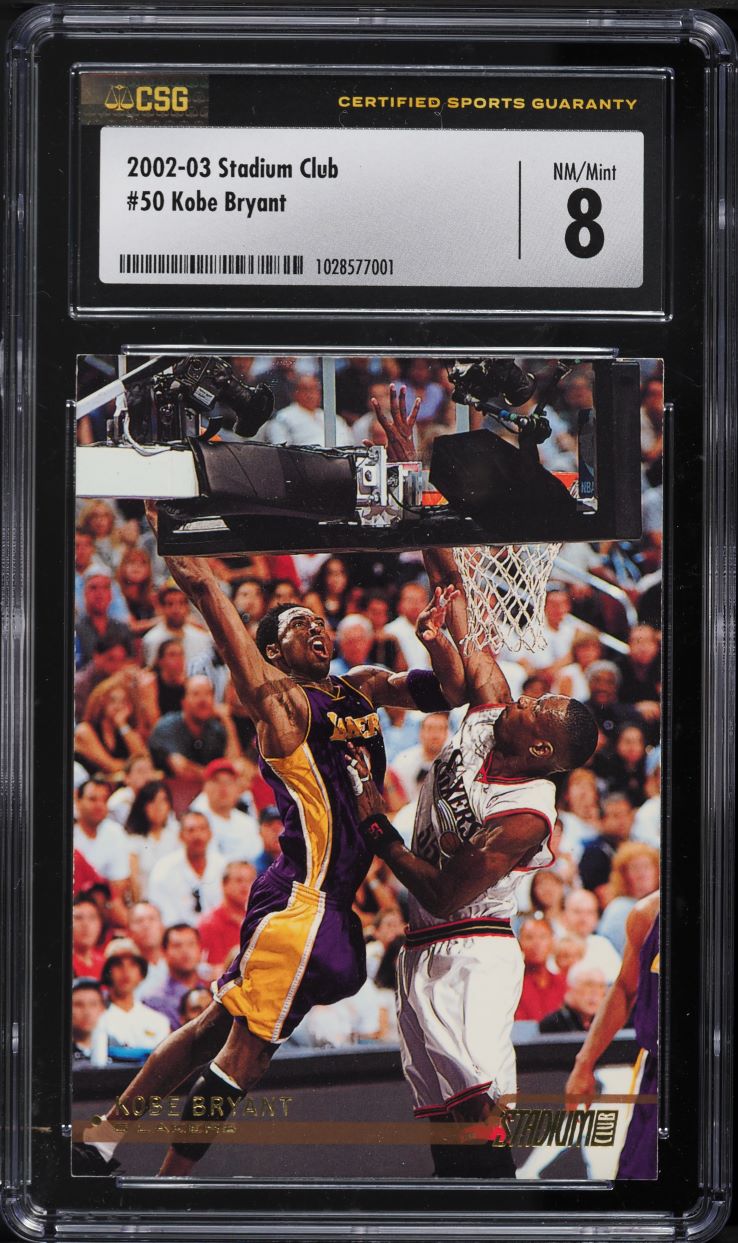 2002 Stadium Club Basketball Kobe Bryant #50 CSG 8 NM-MT