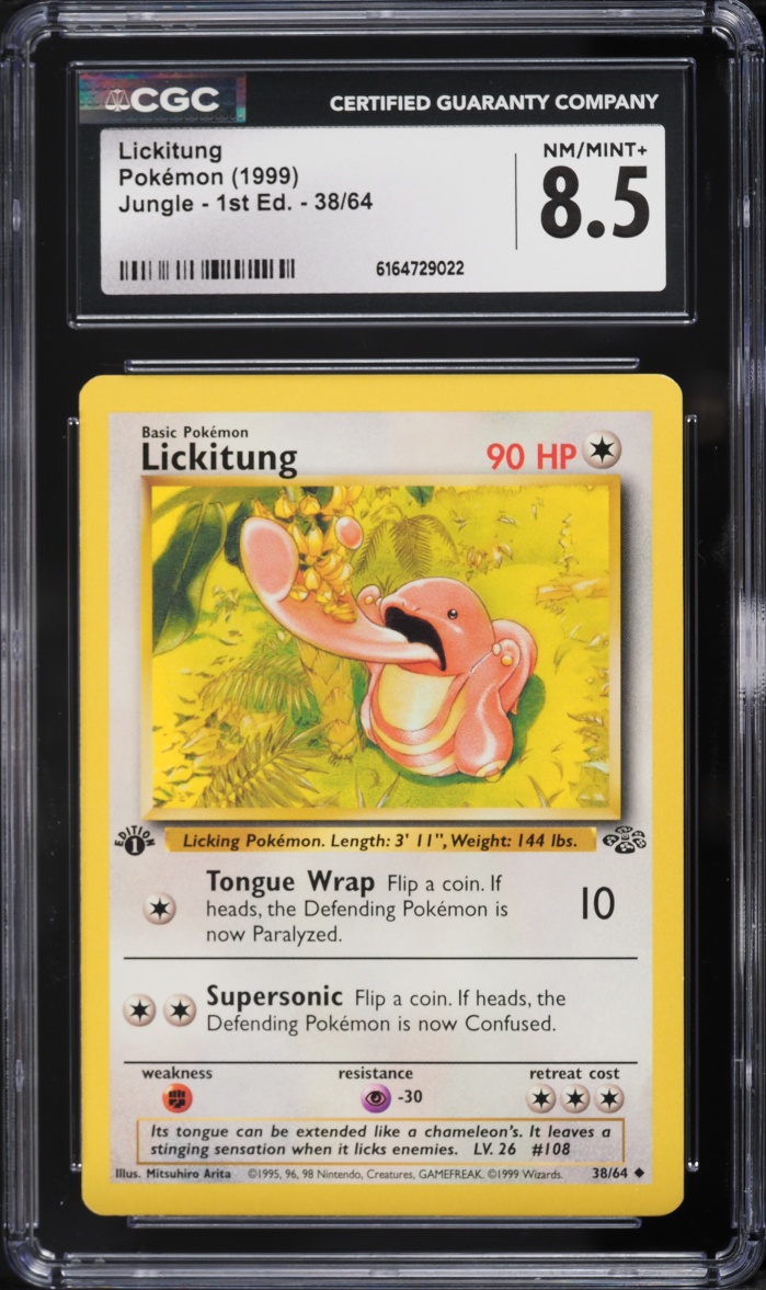 1999 Pokemon Jungle 1st Edition Lickitung #38 CGC 8.5 NM-MT+