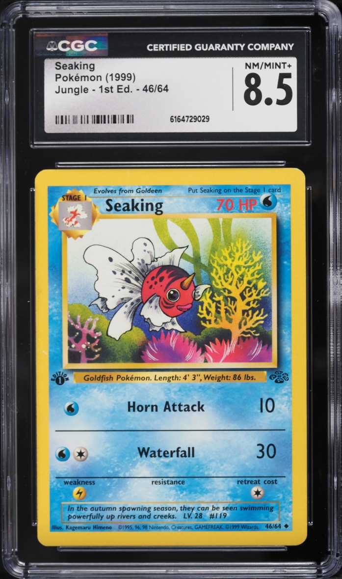 1999 Pokemon Jungle 1st Edition Seaking #46 CGC 8.5 NM-MT+