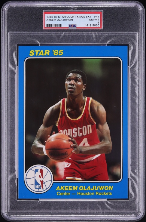 1984 Star Court Kings 5x7 Hakeem Olajuwon ROOKIE #47 PSA 8 NM-MT