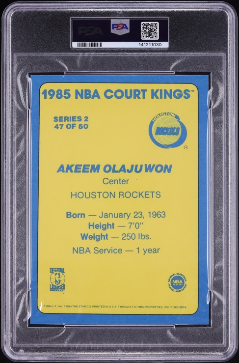 1984 Star Court Kings 5x7 Hakeem Olajuwon ROOKIE #47 PSA 8 NM-MT
