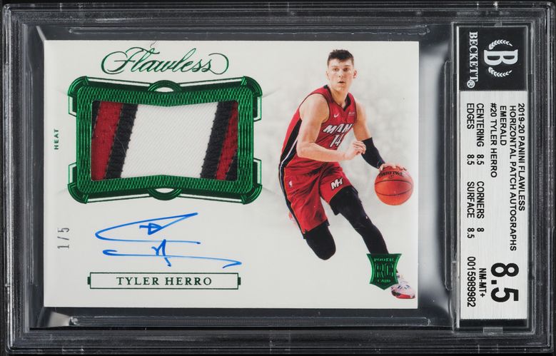 2019 Panini One and One Downtown Tyler Herro ROOKIE #10 BGS 9.5