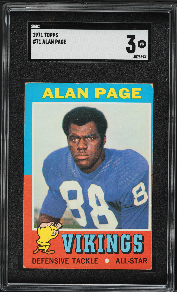 1971 Topps Football Alan Page #71 SGC 3 VG