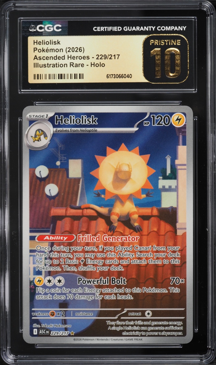 2026 Pokemon Mega Evolution Ascended Heroes IR Heliolisk #229 CGC 10 PRISTINE