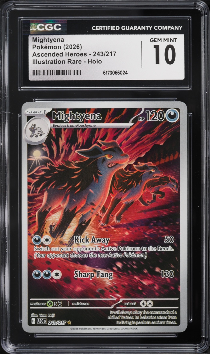 2026 Pokemon Mega Evolution Ascended Heroes IR Mightyena #243 CGC 10 GEM MINT
