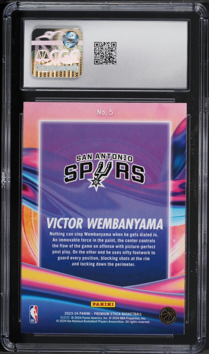 2023 Hoops Premium Stock Anti Gravity Victor Wembanyama ROOKIE #5 CGC 10 GEM MINT