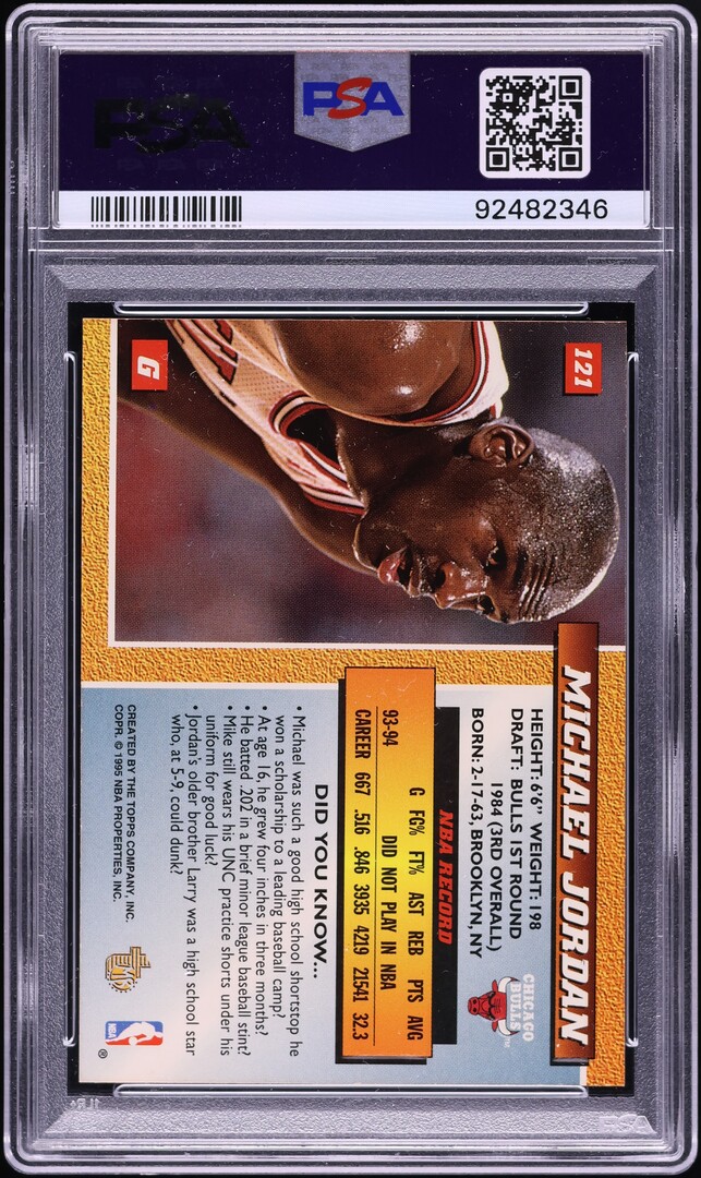 1994 Topps Embossed Golden Idols Michael Jordan #121 PSA 9 MINT