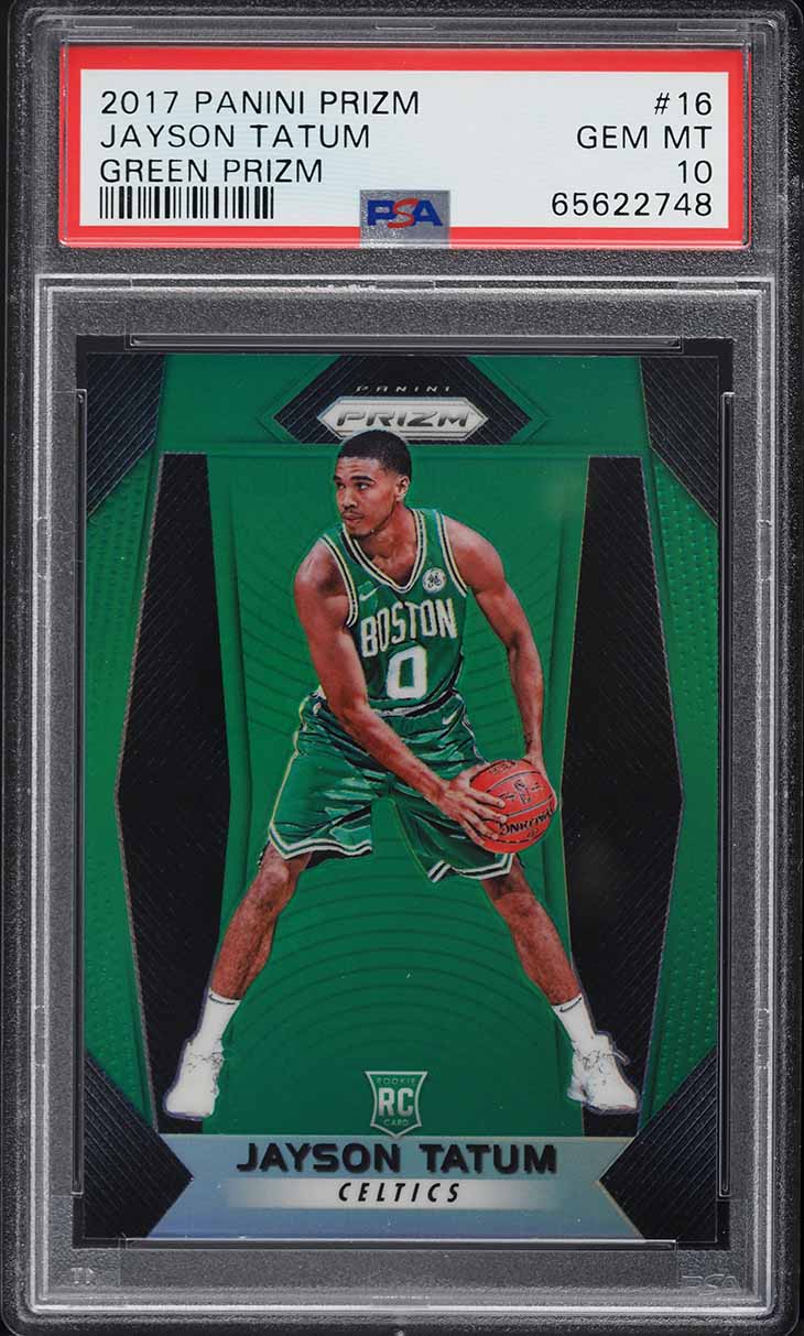 2017 Panini Prizm Red White Blue Jayson Tatum ROOKIE #16 PSA 10