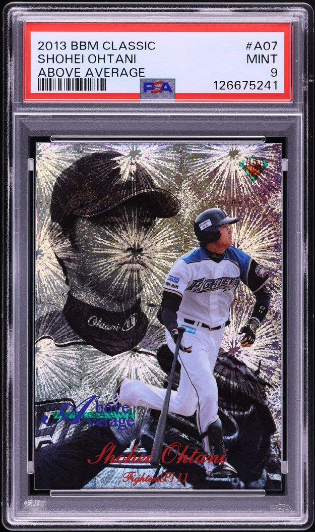 2013 BBM Classic Above Average Shohei Ohtani ROOKIE /75 #A07 PSA 9 MINT