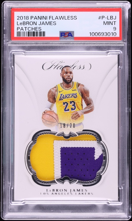 2018 Panini Flawless LeBron James PATCH /20 #P-LBJ PSA 9 MINT