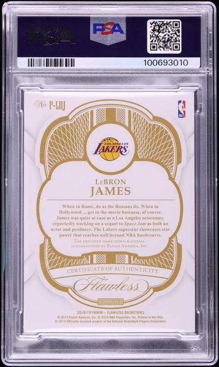 2018 Panini Flawless LeBron James PATCH /20 #P-LBJ PSA 9 MINT