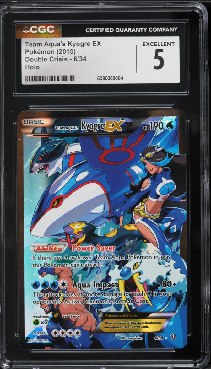 2015 Pokemon XY Double Crisis Full Art Team Aqua's Kyogre EX #6